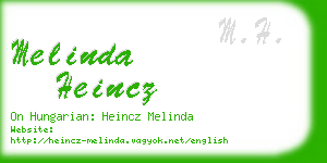 melinda heincz business card
